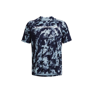 Under Armour Men's UA Tech ABC Camo Short Sleeve T-Shirt in Midnight Navy / White, 3X-Large