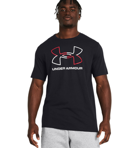 Under Armour Men's UA Foundation Short Sleeve T-Shirt - Medium, Black/Red/White