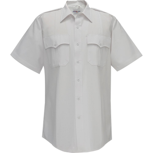 Flying Cross Command Power Stretch Short Sleeve Shirt with Zipper - X-Large, White