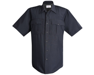 Flying Cross Command Power Stretch Short Sleeve Shirt with Zipper - LAPD Navy, 2X-Large