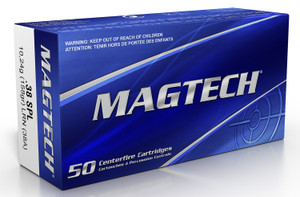 Magtech 38A .38 Special Lead Round Nose Handgun Ammunition – 50 Rounds per Box