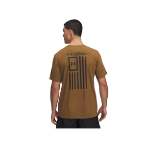 Under Armour Freedom Flag T-Shirt 2X-Large Coyote / Black - Lightweight, Quick-Drying Graphic Tee