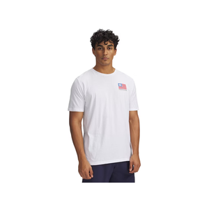 Under Armour UA M Freedom Left Chest Short Sleeve T-Shirt - 3X-Large, White / Steel