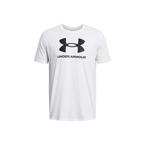 Under Armour Men’s UA Sportstyle Logo Short Sleeve T-Shirt – 2X-Large, White/Black