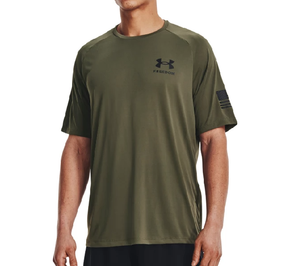 Under Armour UA Tech Freedom Short Sleeve T-Shirt 2X-Large Marine OD Green/Black