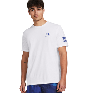 Under Armour Men's UA Freedom Flag Gradient T-Shirt - Large, White/Blue