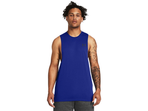 Under Armour Men's UA Sportstyle Left Chest Cut-Off Tank - Royal, Size Small