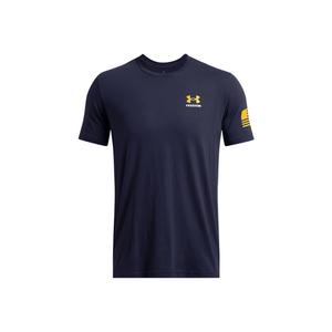 Under Armour Men's UA Freedom By Sea T-Shirt - Midnight Navy / Steeltown Gold, Small