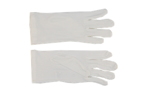 Hero's Pride Parade Slip-On Gloves - Nylon Stretch with Raised Pointing in White, Part Number 8782W-M1