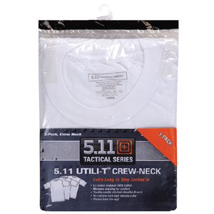 5.11 Tactical Utili-T Crew T-Shirt 3 Pack - 2X-Large White Tactical Undershirts