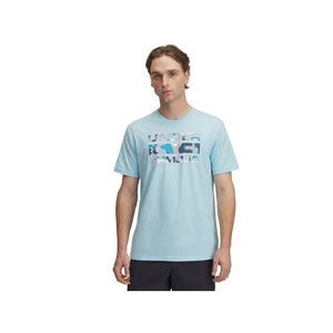 Under Armour UA M Stacked Logo Fill Short Sleeve T-Shirt - Large, Stream / Ether Blue