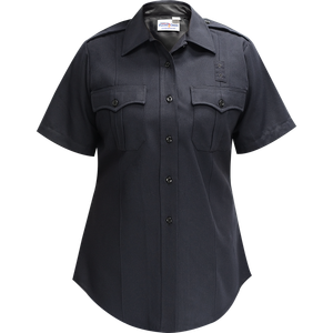 Flying Cross Justice Women's Short Sleeve Shirt with Traditional Collar - LAPD Navy, Part No. 157R84 86 40 N/A