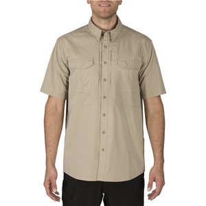 5.11 Tactical Stryke Short-Sleeve Shirt with Flex-Tac and Teflon Finish - Khaki, X-Large