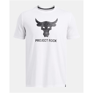 Under Armour Project Rock Payoff T-Shirt – White and Black, Medium