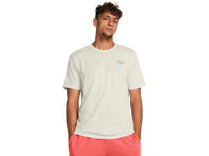 Under Armour Men's UA Outdoor Cube Short Sleeve in White Quart/Sky Blue, X-Large