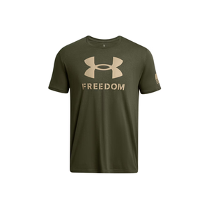 Under Armour Freedom Logo T-Shirt - X-Large Marine OD Green/Desert Sand