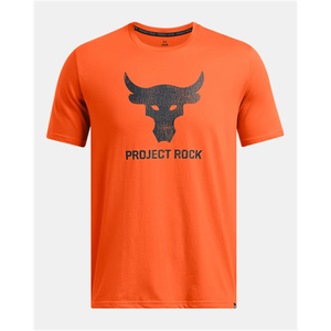 Under Armour Men's Project Rock Payoff T-Shirt – X-Large, Team Orange and Black