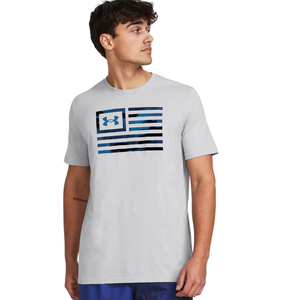 Under Armour Men's UA Freedom Flag Printed T-Shirt X-Large in Mod Gray