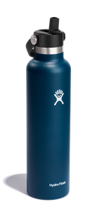 Hydro Flask Standard Mouth 24oz Insulated Water Bottle with Flex Straw in Indigo