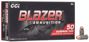 CCI Blazer 3503 32 ACP 71 Grain Total Metal Jacket Centerfire Handgun Rounds - 50 Rounds per Box, 20 Boxes per Case