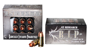 G2 Research RIP 380 ACP Fracturing Hollow Point Centerfire Handgun Rounds - 20 Rounds per Box
