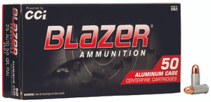 CCI Blazer Aluminum 25 ACP Total Metal Jacket Handgun Rounds - 50 Rounds per Box