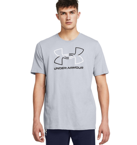 Under Armour Men's UA Foundation Short Sleeve T-Shirt - Mod Gray Medium Heather/Black, 2X-Large