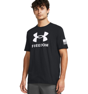 Under Armour Men's UA Freedom Logo T-Shirt - Black/White, Medium