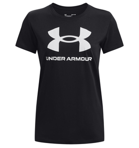 Under Armour Women's UA Sportstyle Graphic Short Sleeve - Black/White, Small