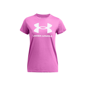 Under Armour Women's UA Sportstyle Graphic Short Sleeve in Purple, Size Small