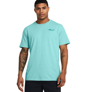 Under Armour Men's UA Marlin Short Sleeve T-Shirt in Radial Turquoise/Coastal Teal - Size Large