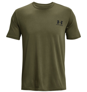 Under Armour UA Sportstyle Left Chest Short Sleeve Shirt - Marine OD Green, Medium