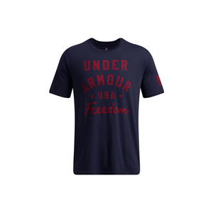 Under Armour Men's UA Freedom Vintage USA T-Shirt - Midnight Navy / Red, Medium