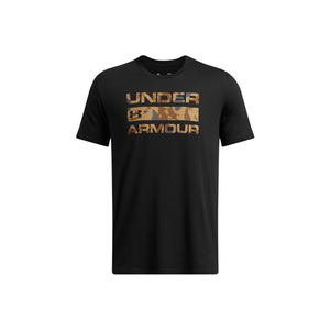 Under Armour Men's UA Stacked Logo Fill T-Shirt - Large, Black/Camel