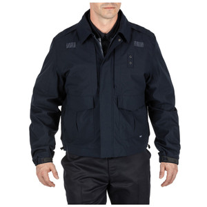 5.11 Tactical 4-In-1 Patrol Jacket 2.0 – Reinforced Waterproof, Breathable, and Flexible Outerwear for Law Enforcement – X-Large, Dark Navy