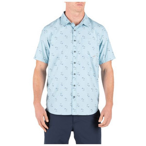 5.11 Tactical Life’s a Breach Short Sleeve Shirt - Glacier Blue, Small