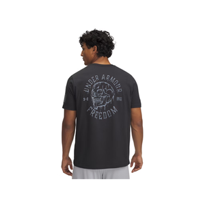 Under Armour UA M Freedom Skull Short Sleeve T-Shirt - X-Large, Black / Steel