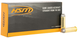 HSM 500 S&W Magnum Centerfire Handgun Rounds - 330-Grain Round Nose Flat Point, 20 Rounds per Box