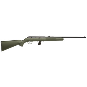 Savage Arms Model 64F .22 LR Semi-Automatic Rifle with 21-inch Barrel and Adjustable Sights, Green Synthetic Stock