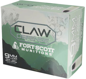 Fort Scott Munitions 9mm Luger 115 Grain Centerfire Handgun Rounds – Claw Defense, Part Number 9MM115SCVFNCD
