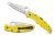 Spyderco Pacific Salt 2 C91PYL2 - Water-Resistant Full-Size Folding Knife with Yellow Handle