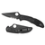 Spyderco Delica 4 C11PSBBK Folding Knife with Black Serrated Drop Point Blade and FRN Handle