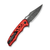 CIVIVI Knives Anaaki C24039-DS1 Folding Knife with Damascus Steel Blade and Red Aluminum Handle