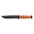 Ka-Bar Military Fighting Utility Knife Part 1250 with Leather Sheath - USMC Edition