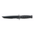 Ka-Bar Short Tanto Knife with Leather Sheath - Rugged Serrated Blade, US Made