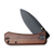We Knife Banter Thumb Stud Knife with Wood Handle and CPM S35VN Blade – Model 2004K