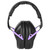 Walker's GWP-FPM1 Passive Ear Muffs in Black and Purple – Comfortable Hearing Protection for Shooting and Shooting Sports