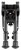 Harris 1A2-BR Series 1A2 Adjustable Bipod with Rubber Feet
