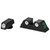 Meprolight Tru-Dot Self-Illuminated Night Sights for Glock 17, 19, 22, and 23 – Green and Orange
