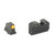 XS Sights R3D 2.0 Night Sights for Glock 19 - Bright Orange Illuminated Front and Serrated Blacked-Out Rear